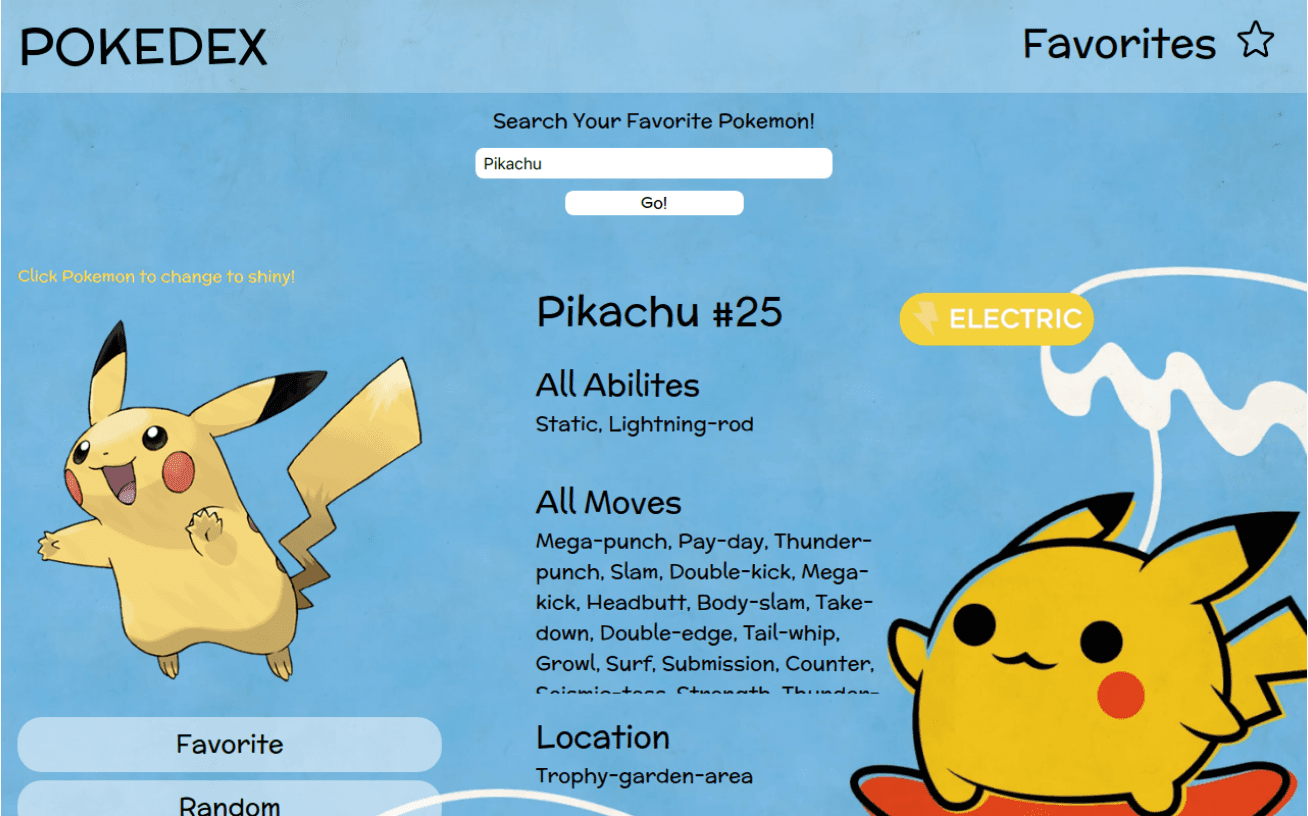 Pokemon Api Website